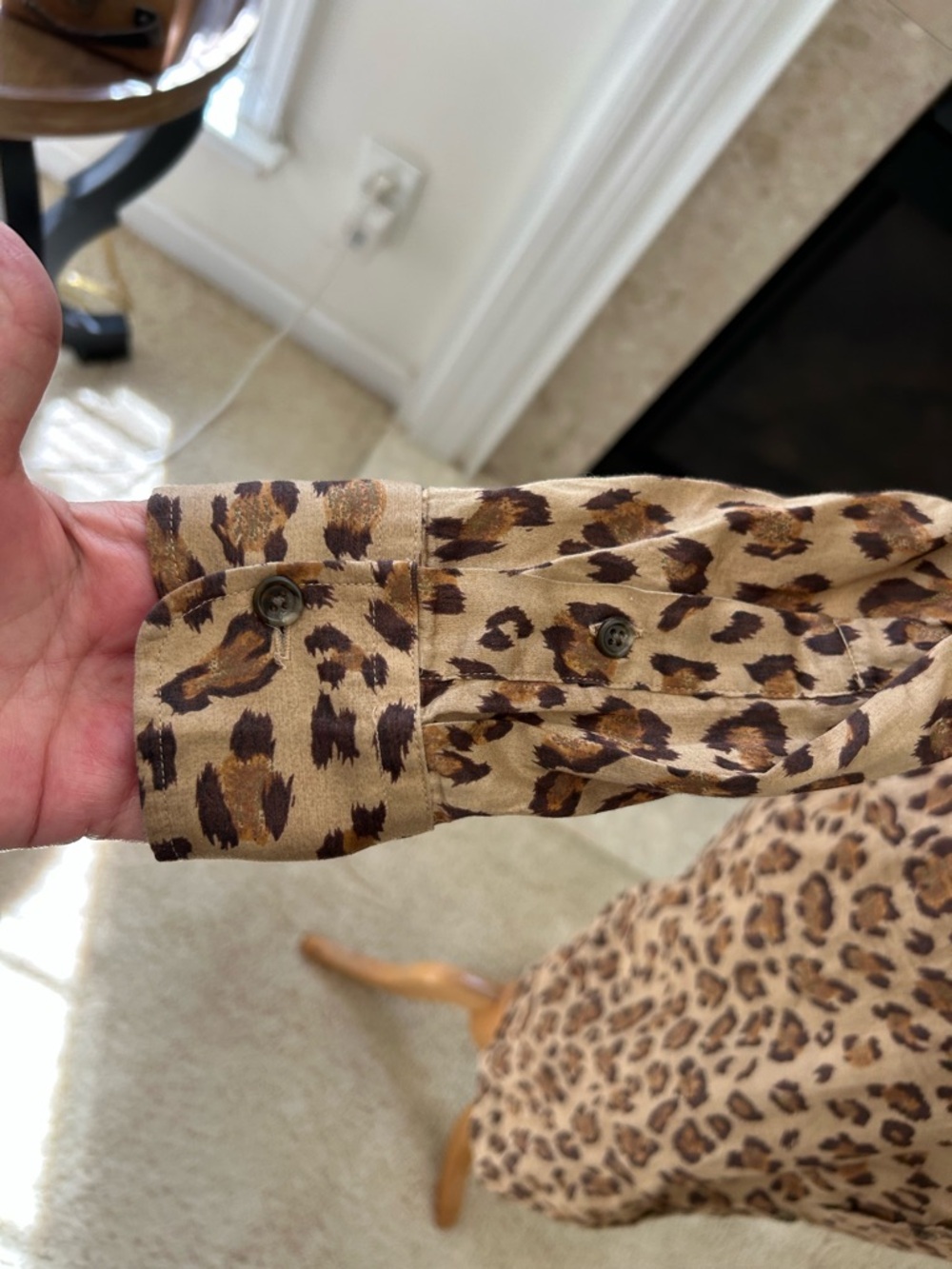 Ralph Lauren Leopard-Print Midi Shirt Dress - Brown/Tan - Picture 6 of 13